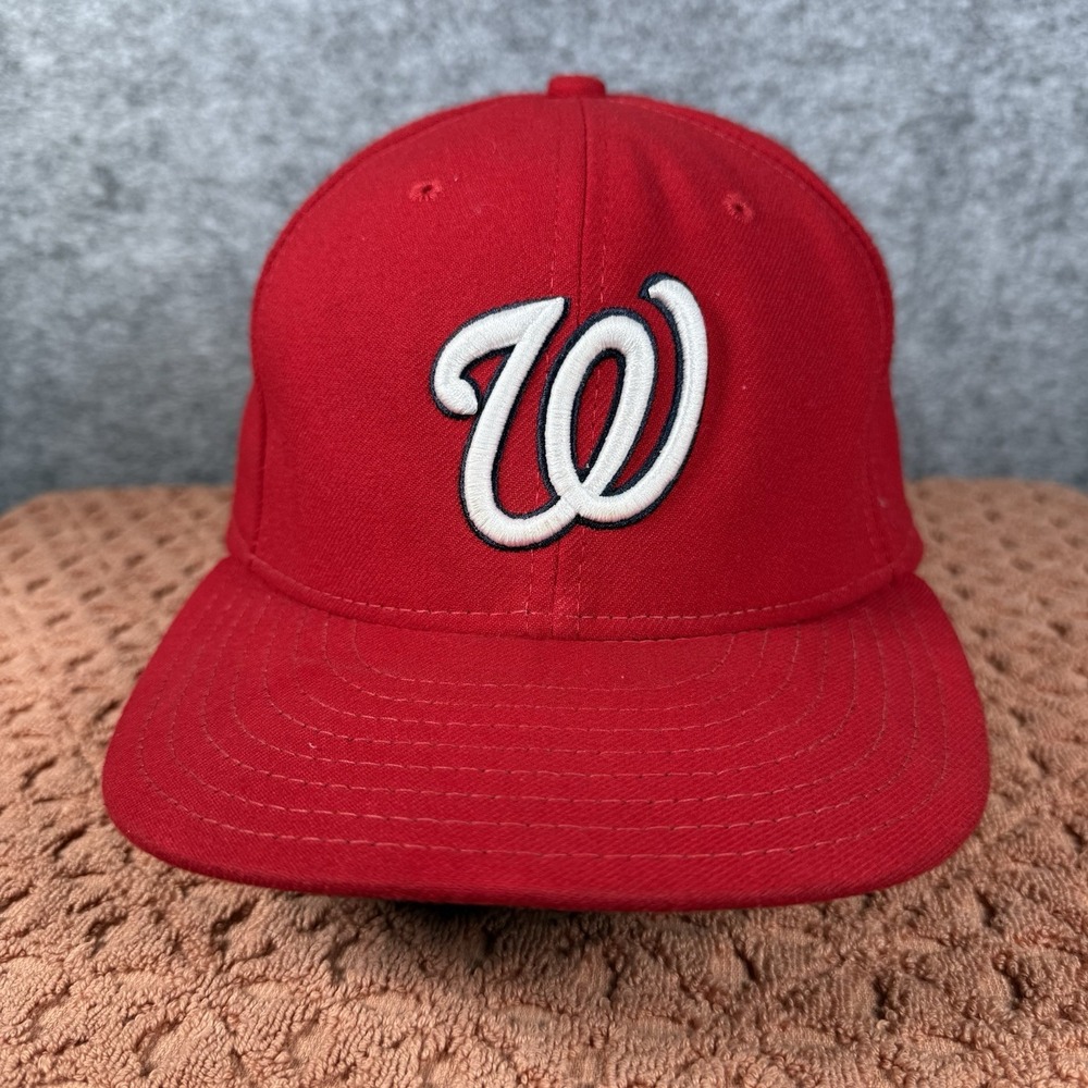 Washington Nationals Fitted Cap Red 7 1/2 New Era 59FIFTY USADA MLB